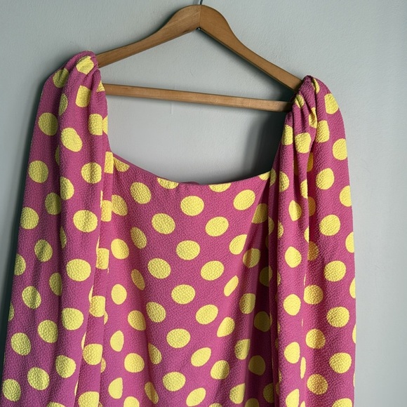 Stine Goya Will Polka Dot Mini Dress pink yellow Medium - Picture 5 of 13
